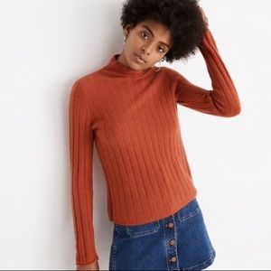 Madewell Evercrest Turtleneck Sweater in rust